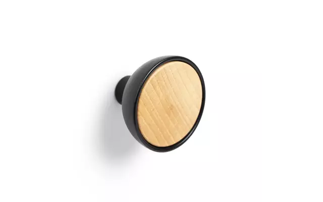 Meubelknop Licht eiken en Zwart Combi 45mm
