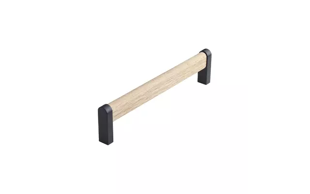 Meubelgreep Eikenhout en Zwart Crossing hoh 160mm