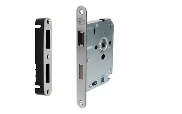 Nemef Insteek magneet Wc-badkamerslot WC63 RVS 1255/77 Doornmaat 50mm, 1200 serie