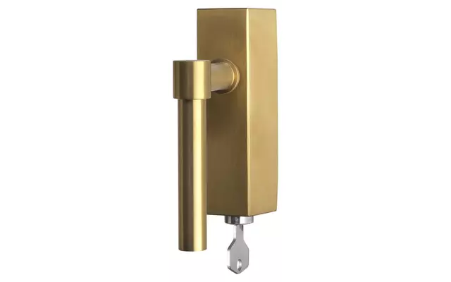 Draaikiep raamkruk Mat goud PVD One Piet Boon PBL15- DKLOCK Afsluitbaar 124mm