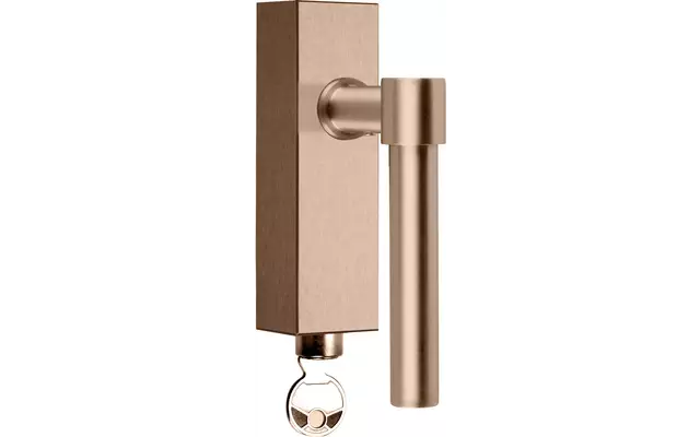Draaikiep raamkruk PVD licht brons One Piet Boon PBL15- DKLOCK Afsluitbaar 124mm