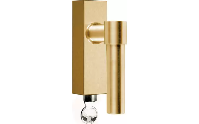 Draaikiep raamkruk Mat goud PVD One Piet Boon PBL20- DKLOCK Afsluitbaar 121mm