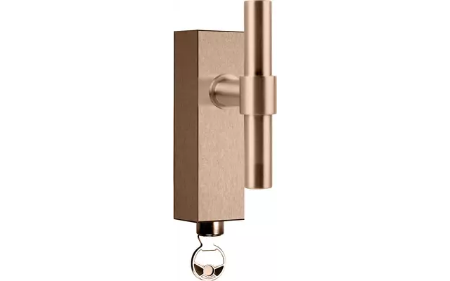 Draaikiep raamkruk PVD licht brons One Piet Boon PBT15- DKLOCK Afsluitbaar 119mm