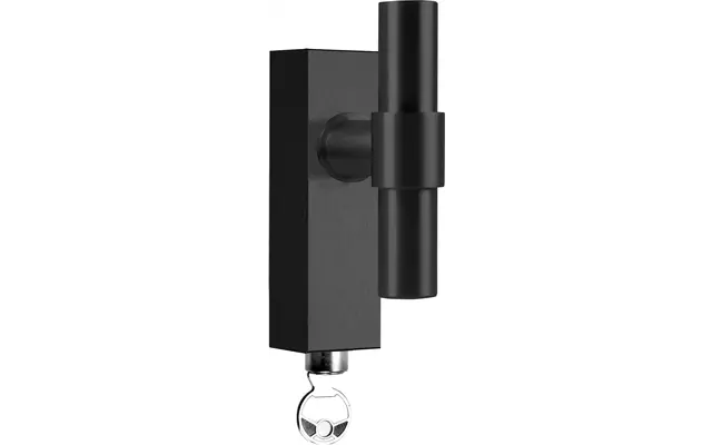 Draaikiep raamkruk Mat zwart PVD One Piet Boon PBT20- DKLOCK Afsluitbaar 119mm