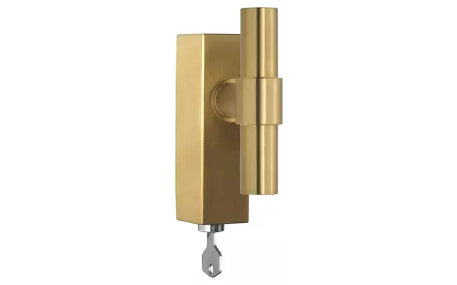 Draaikiep raamkruk Mat goud PVD One Piet Boon PBT20- DKLOCK Afsluitbaar 119mm