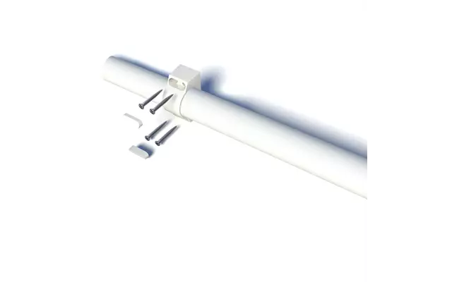 SecuGuard Middensteun Doorvalbeveiliging  Wit, op het kozijn