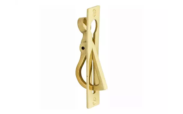 Schuifdeurtrekring kamer en suite Elegant Messing gelakt 25x108mm