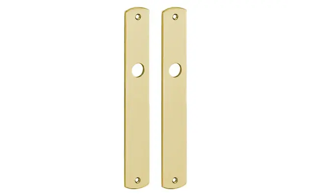 Langschild Dual Blind Messing 235x35mm met 18mm krukhals