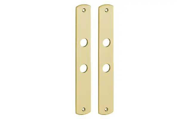 Langschild Dual WC-schild WC63 Messing 235x35mm met 18mm krukhals