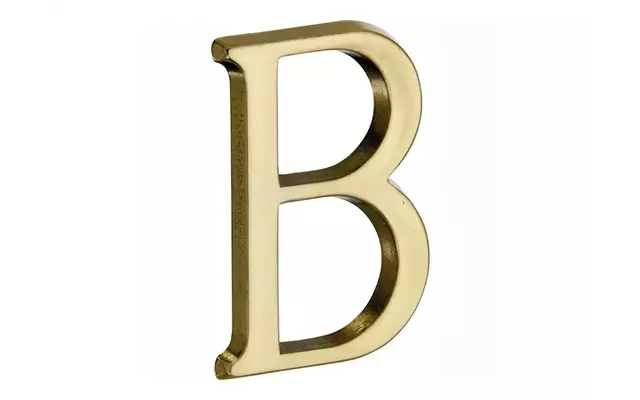 Huisletter Messing Letter B Roman 50mm