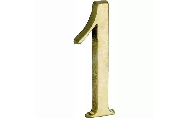 Huisnummer Antiek messing Cijfer 1 Roman 120mm