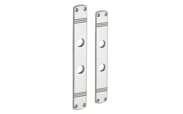 Langschild Art Deco WC-schild WC63 nikkel 225x33 mm met 18 mm krukhals