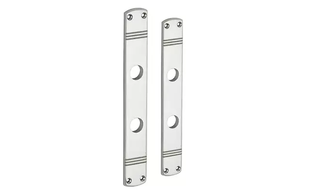Langschild Art Deco WC-schild WC72 nikkel 225x33 mm met 18 mm krukhals