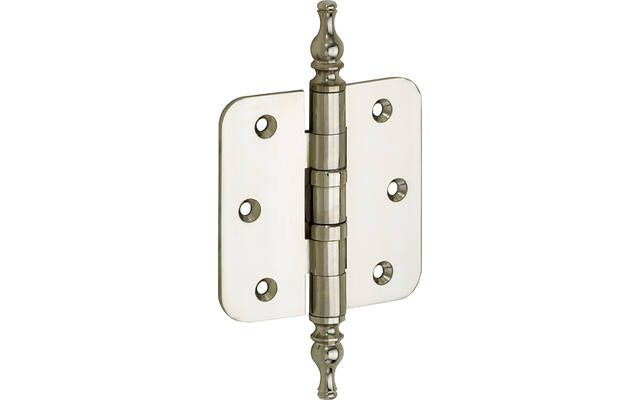Kogellagerscharnier Nikkel Vaasknop 89x89mm Met ronde hoek