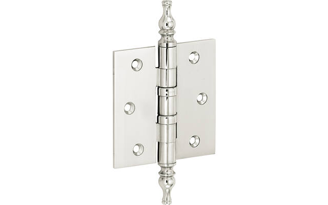 Kogellagerscharnier Nikkel Vaasknop 89x89mm Met rechte hoek