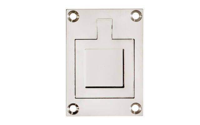 Luikring Nikkel rechthoekig 66x48mm