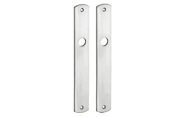 Langschild Dual Blind Mat-Nikkel 235x35mm met 18mm krukhals