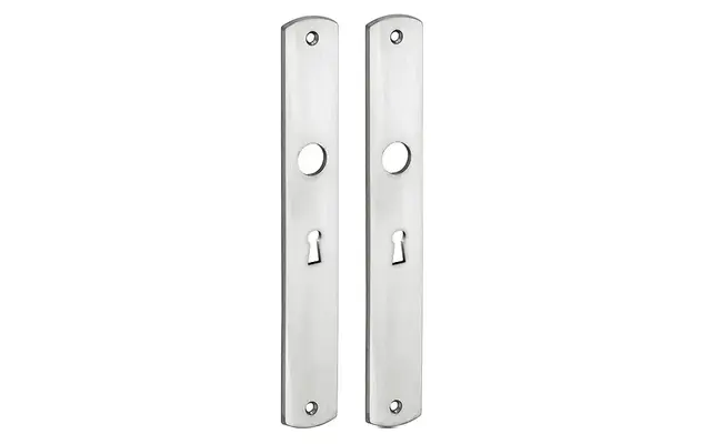 Langschild Dual Sleutelgat SL56 Mat-Nikkel 235x35 mm met 18mm krukhals