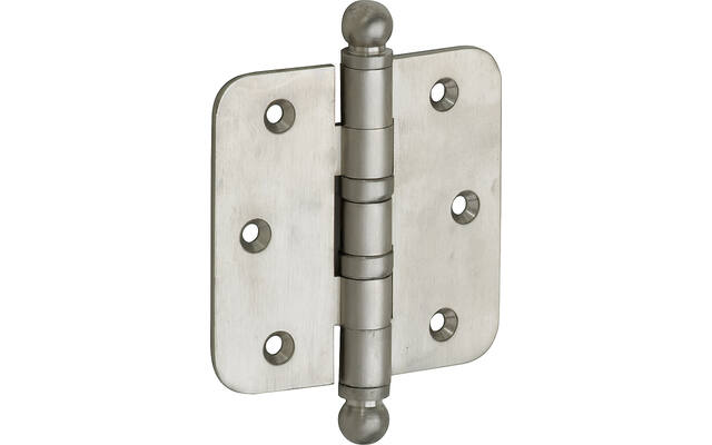 Kogellagerscharnier Mat nikkel Bolkop 76x76mm