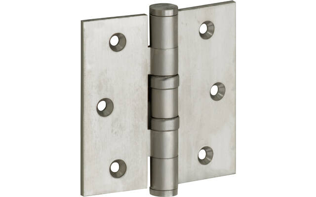 Kogellagerscharnier Mat nikkel Platkop 76x76mm Met rechte hoek