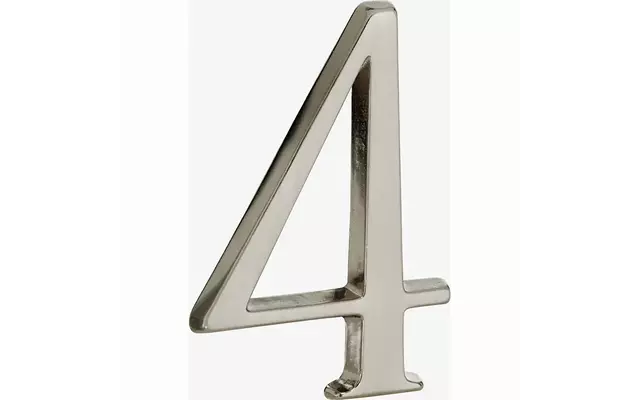 Huisnummer Mat nikkel PVD Cijfer 4 Roman 120mm