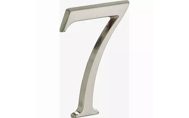 Huisnummer Mat nikkel PVD Cijfer 7 Roman 120mm