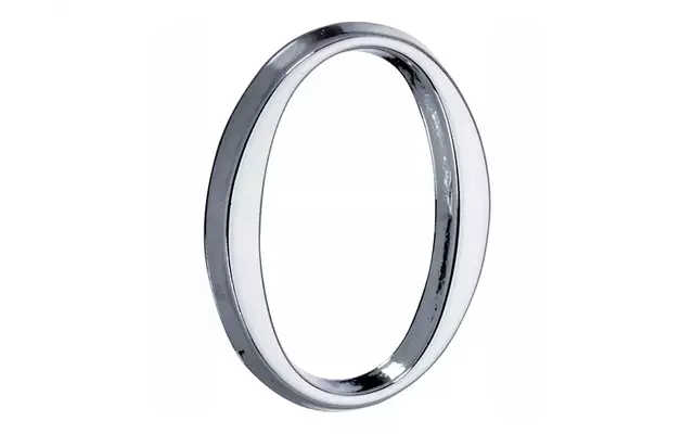 Huisnummer Chroom Cijfer 0 Roman 50mm