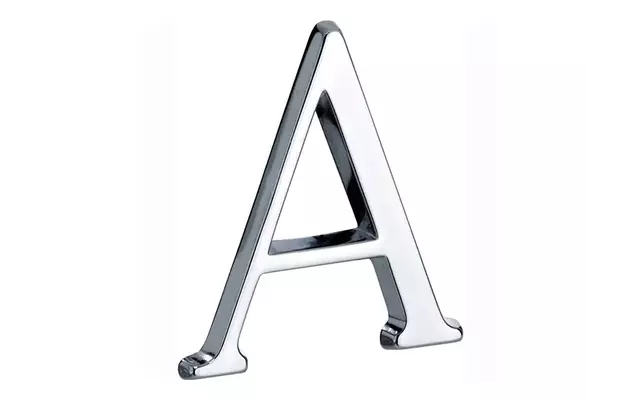 Huisletter Chroom Letter A Roman 50mm