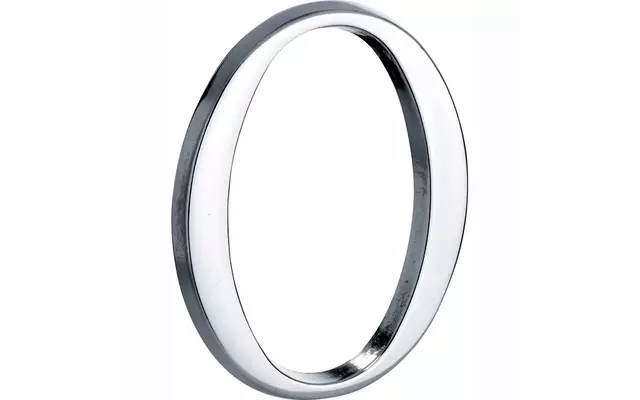 Huisnummer Chroom Cijfer 0 Roman 120mm