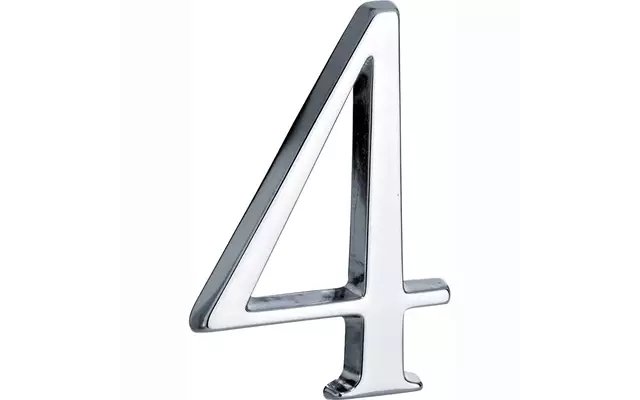 Huisnummer Chroom Cijfer 4 Roman 120mm