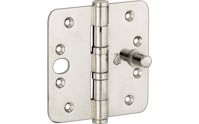 Veiligheidskogellagerscharnier Chroom Platkop 89x89mm SKG3 met ronde hoeken