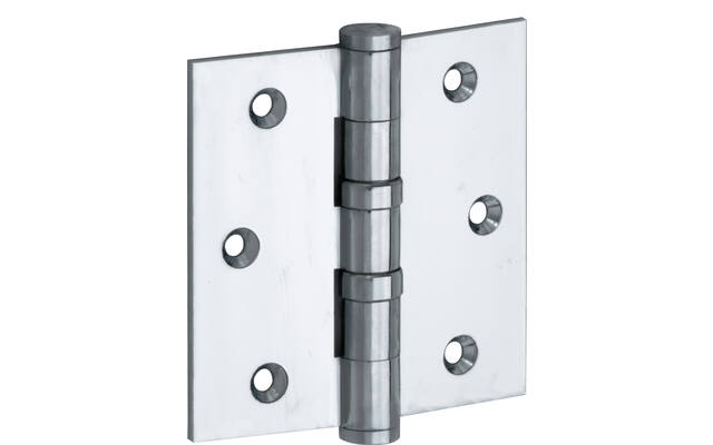 Kogellagerscharnier Chroom Platkop 76x76mm Met rechte hoek