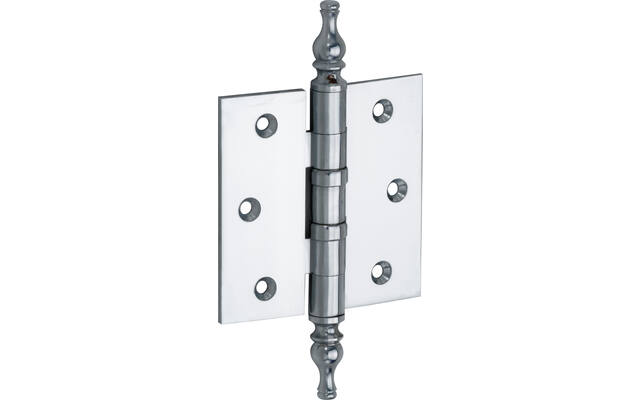 Kogellagerscharnier Chroom Vaasknop 89x89mm Met rechte hoek