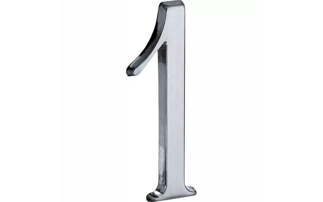 Huisnummer Mat chroom Cijfer 1 Roman 120mm