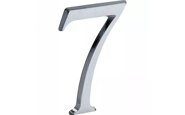 Huisnummer Mat chroom Cijfer 7 Roman 120mm