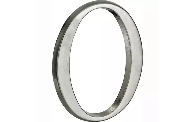 Huisnummer Antiek mat chroom Cijfer 0 Roman 120mm
