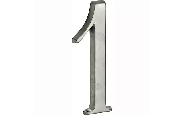 Huisnummer Antiek mat chroom Cijfer 1 Roman 120mm