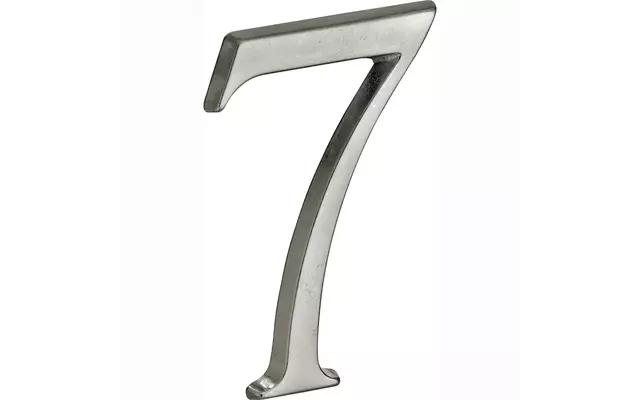 Huisnummer Antiek mat chroom Cijfer 7 Roman 120mm