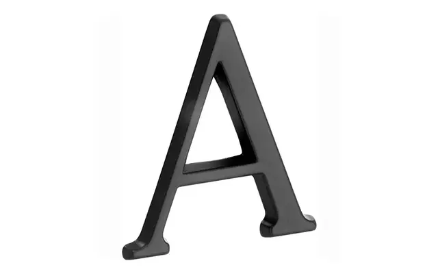 Huisletter Zwart Letter A Roman 50mm