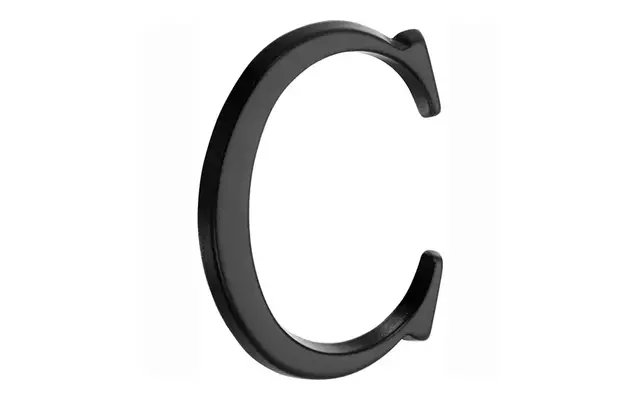 Huisletter Zwart Letter C Roman 50mm