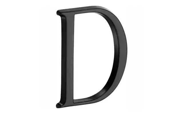 Huisletter Zwart Letter D Roman 50mm