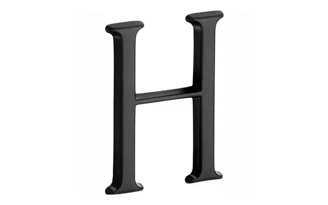 Huisletter Zwart Letter H Roman 50mm