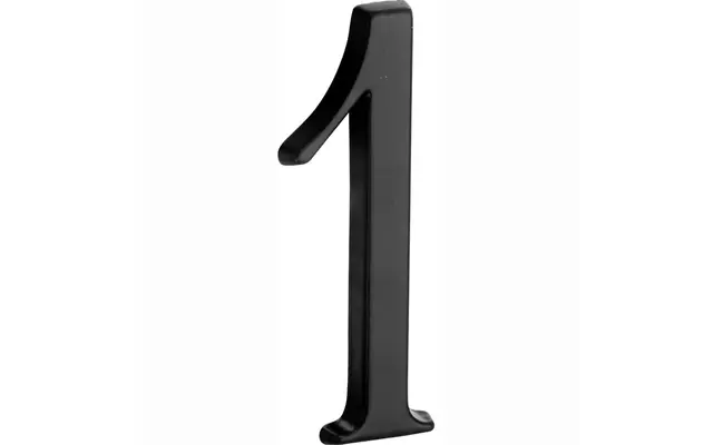 Huisnummer Zwart Cijfer 1 Roman 120mm