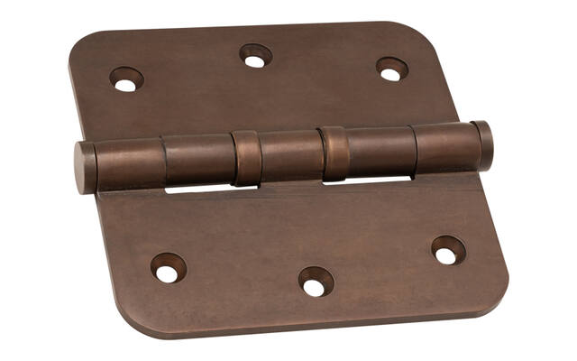 Kogellagerscharnier Brons Platkop 76x76mm met ronde hoeken