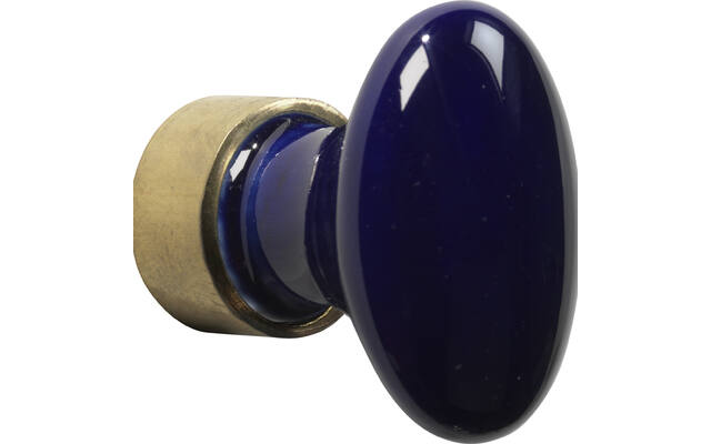 Meubelknop Porselein Ovaal 30mm kobalt Blauw