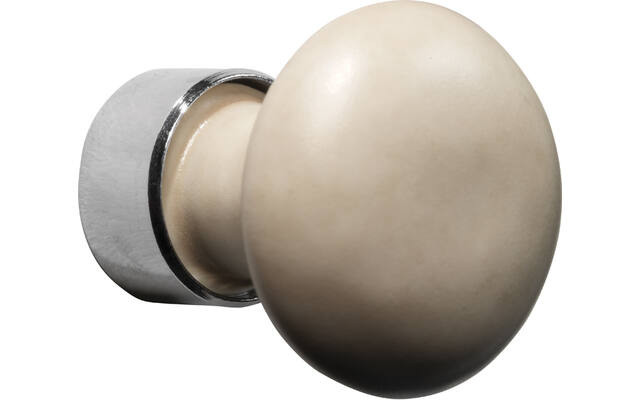 Meubelknop Porselein Paddenstoel 30mm Nikkel/camee mat