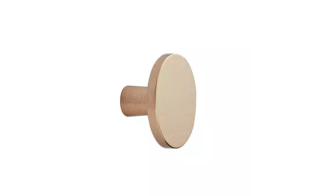 Meubelknop mat messing geborsteld Plato rond 42mm