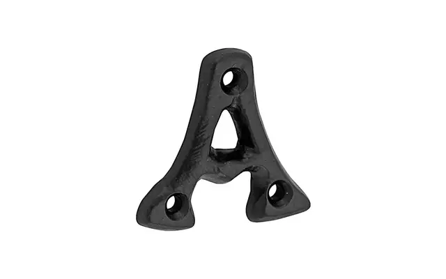 Huisletter IJzer zwart gelakt Letter A Oxford 44mm