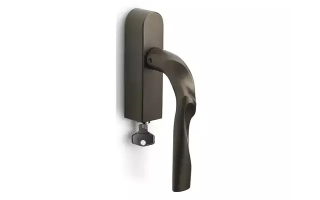 Draaikiep raamkruk Rechts Brons Zaha Hadid Eleez ZH100-DKLOCK-O Afsluitbaar