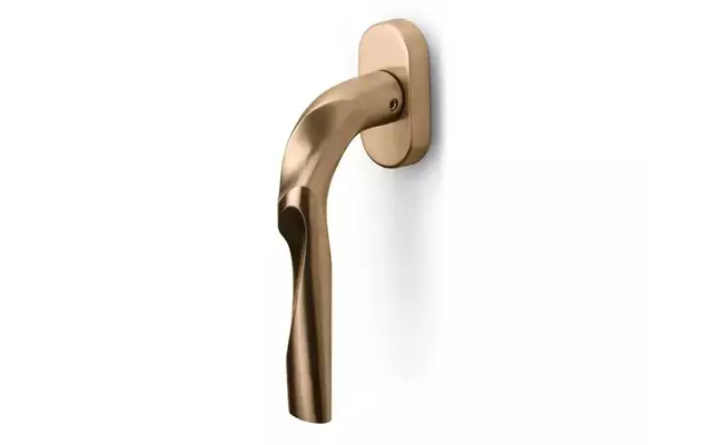 Draaikiep raamkruk Links Licht brons PVD Zaha Hadid Eleez ZH100-DK-O